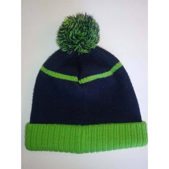 NFL Seattle Seahawks w: PomPom Beanie Knit Cap. One Size Fits Most. - Picture 2 of 4